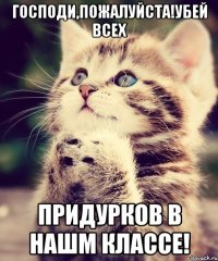 господи,пожалуйста!убей всех придурков в нашм классе!