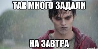 так много задали на завтра