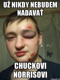 už nikdy nebudem nadavať chuckovi norrisovi