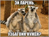 эй парень, узбагоин нужен?