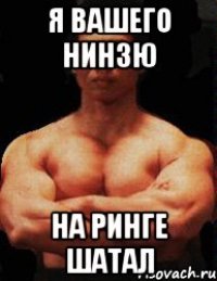 я вашего нинзю на ринге шатал