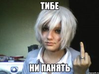 тибе ни панять