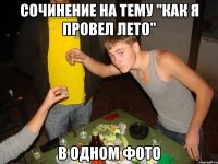 сочинение на тему "как я провел лето" в одном фото