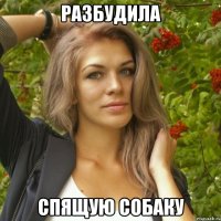 разбудила спящую собаку