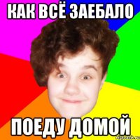 как всё заебало поеду домой