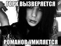 горк вызверяется романов умиляется