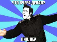 что вчера делал? пил, не?