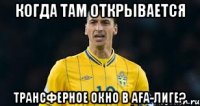 когда там открывается трансферное окно в afa-лиге?