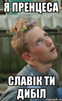 я пренцеса славік ти дибіл