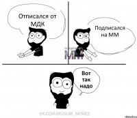 Отписался от МДК Подписался на ММ