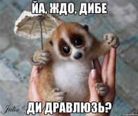 йа, ждо, дибе ди дравлюзь?