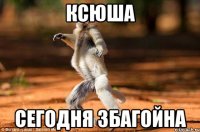 ксюша сегодня збагойна