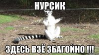нурсик здесь взё збагойно !!!