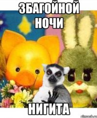 збагойной ночи нигита