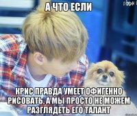 а что если крис правда умеет офигенно рисовать, а мы просто не можем разглядеть его талант