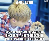 а что если крис правда умеет офигенно рисовать, а никто просто не может разглядеть его талант