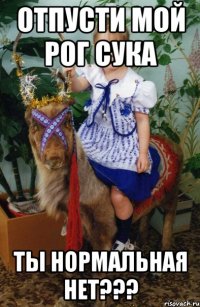 отпусти мой рог сука ты нормальная нет???