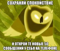 сохраняй спокойствие и открой те новые 50 сообщений у себя на телефоне