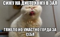 сижу на диете,хожу в зал тяжело,но ужастно горда за себя
