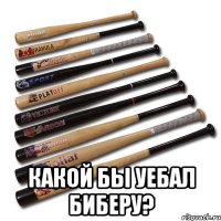  какой бы уебал биберу?