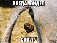 когда увидел слауту
