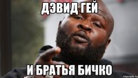 дэвид гей и братья бичко