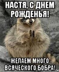настя, с днем рожденья! желаем много всяческого бобра!