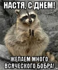 настя, с днем! желаем много всяческого бобра!