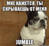 мне кажется, ты скрываешь от меня jumble
