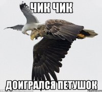 чик чик доигрался петушок