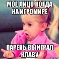 мое лицо когда на игромире парень выиграл клаву