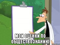  мои оценки по обществознанию