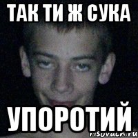 так ти ж сука упоротий