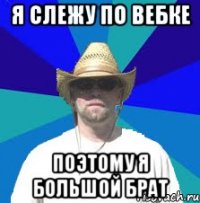 я слежу по вебке поэтому я большой брат