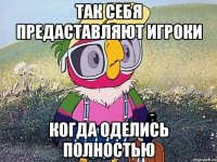 так себя предаставляют игроки когда оделись полностью
