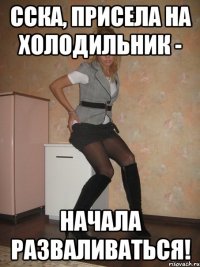 сска, присела на холодильник - начала разваливаться!