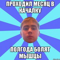 проходил месяц в качалку полгода болят мышцы