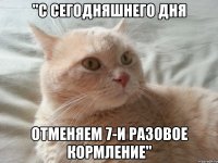 "с сегодняшнего дня отменяем 7-и разовое кормление"