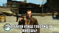  на какой улице говоришь живёшь?