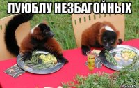 луюблу незбагойных 