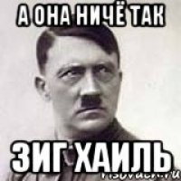 а она ничё так зиг хаиль