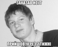 заказав ноут прийшов через 2 тижні