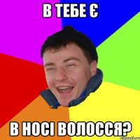 в тебе є в носі волосся?