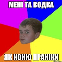 мені та водка як коню праніки