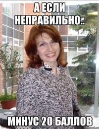 а если неправильно.. минус 20 баллов