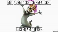 пора спаньки-спаньки мистер алекс