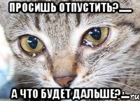 просишь отпустить?...... а что будет дальше?....