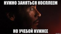 нужно заняться косплеем но учебой нужнее
