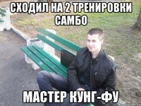 сходил на 2 тренировки самбо мастер кунг-фу