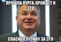 прошла пурга, пройдет и это спасибо путину за это